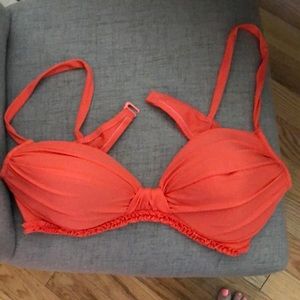 J.Crew XL Coral Soft Cup Bikini Top
